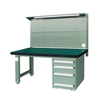 信高 重型工作台，1.8m (带4抽屉及后挂板) 绿色（RAL6011） XFH-1804G