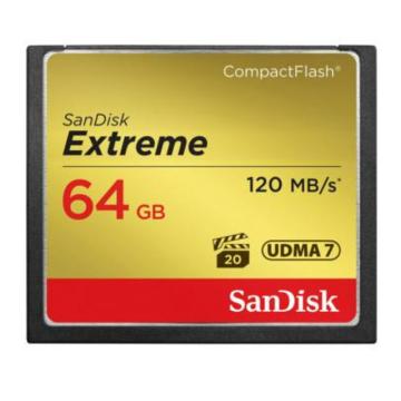 SanDisk/闪迪 CF卡至尊极速CompactFlash 800X 读速120MB/s CFXSB/64G