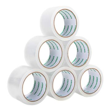 deli/得力 品正封箱胶带60mm*60y*45um(6卷/筒)(普透) 30931