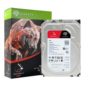 希捷 机械硬盘4TB NAS硬盘 256MB 5400转 PMR CMR垂直磁记录 SATA 酷狼IronWolf ST4000VN006