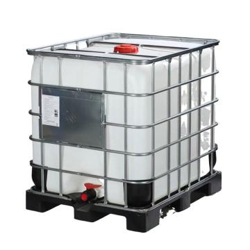 功成狮 全塑底吨桶 白色1000L，进料口150mm，出料口50mm，规格尺寸:1200×1000×1150mm GHSS0451