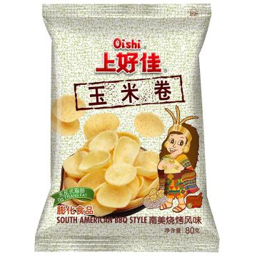上好佳 休闲零食 玉米卷，80g12袋