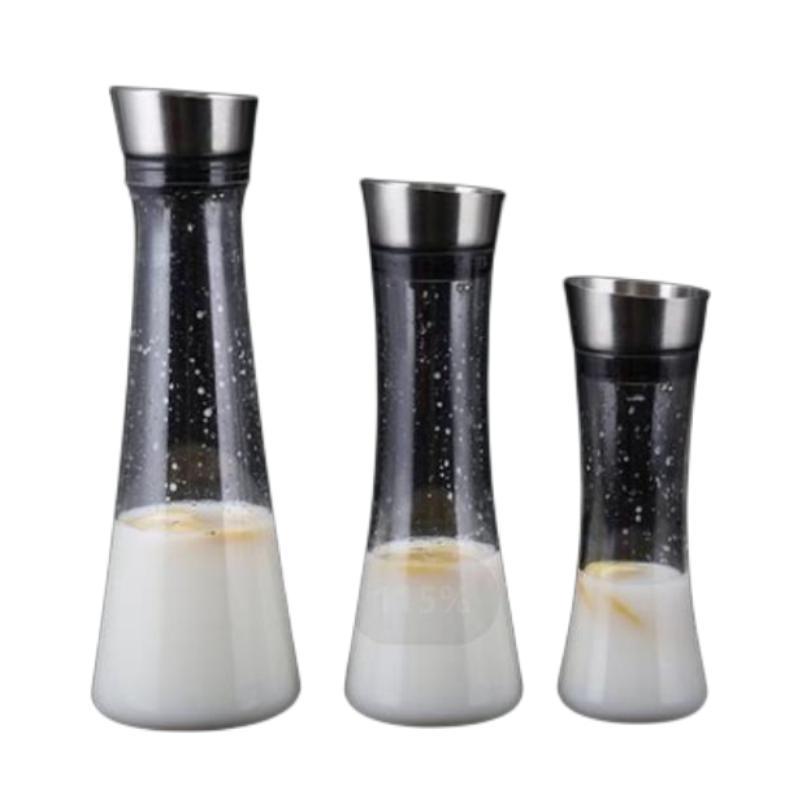 谦星 亚克力果汁壶酒吧餐厅调酒扎壶饮料壶1.6L不锈钢盖果汁壶＋盖 1套 Z-23605131