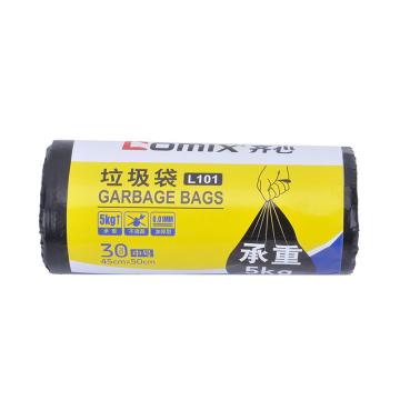 齐心 加厚垃圾袋45*50cm，30个/卷 L101黑