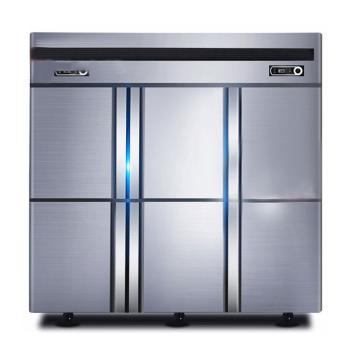 德玛仕 立式六门上冷藏下冷冻双温商用厨房冰箱 KCD1.6L6-2W（YD01）