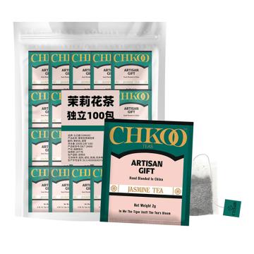 七口香 袋泡茶2g*100包/袋 滤纸包茉莉花茶袋泡茶（独立小包）