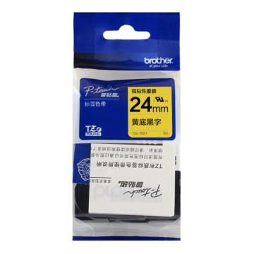 兄弟 标签色带黄底/黑字（强粘性） 24mm TZe-S651