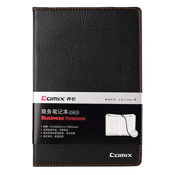 齐心 简约系列皮面本25K 74张 C4612黑