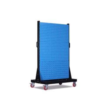 Raxwell 移动型双面三层物料架(2百叶4方孔)，尺寸(长×宽×高):960×610×1560mm，散件发货 RHSS4253,承重100kg
