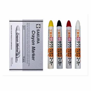 樱花 油性工业蜡笔工业记号笔/固体钢铁笔（10支/盒） GHY#50 白色