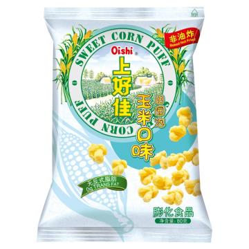 上好佳 休闲零食 田园泡，80g*12袋 玉米口味