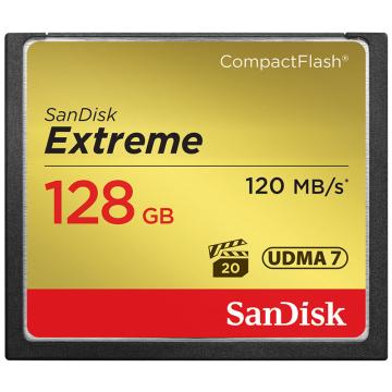 SanDisk/闪迪 CF卡至尊极速CompactFlash 800X 读速120MB/s CFXSB/128G