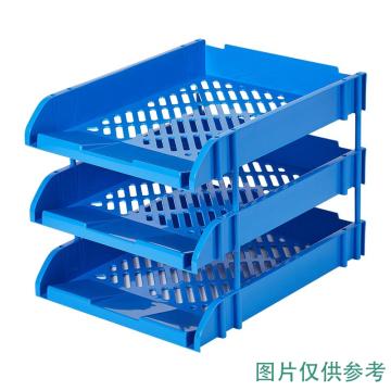 齐心 三层文件盘颜色随机 B2068