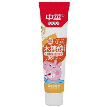 众环 牙膏 儿童木糖醇防蛀 香橙味 呵护乳牙 60G
