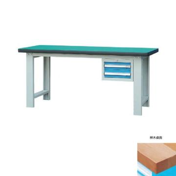 锐德 50mm榉木桌面单吊2抽柜重型工作桌1800W×750D×800H，载重:1000kg，不含安装 RD1802AJ