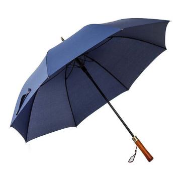 三极户外 木手柄商务长柄直杆雨伞 TP7060 藏青色