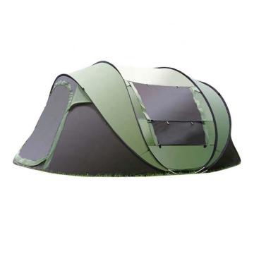 三极户外 免搭建便携露营自动帐篷 TP2639 军绿色5-8人,280*200*120cm