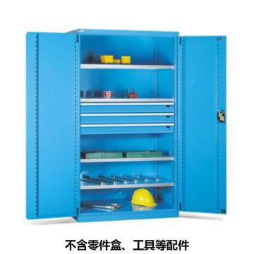 位邦 储物柜1023×550×1800mm，蓝色，对开钢门柜，4层层板，3抽屉 77.6421.02