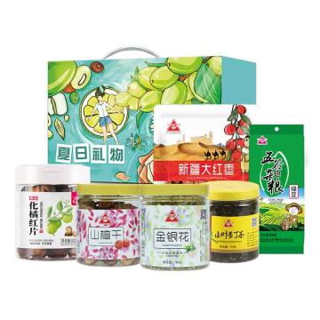 川珍 绿豆花茶礼盒1300g 夏日好物