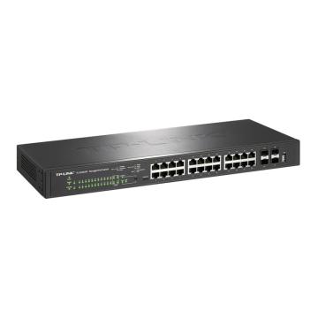 TP-LINK/普联 POE交换机24*GE+4*10G SFP+万兆上联网管POE交换机 TL-SH3428P