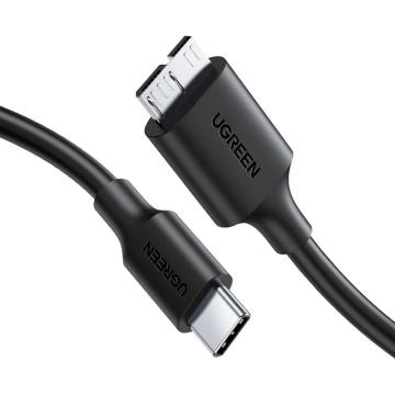 绿联 Type-C转Micro Usb3.0硬盘数据线适用笔记本电脑接移动硬盘高速连接线 1米 20103