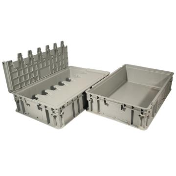 Powerking/力王 H型第二代周转箱外尺寸:600×400×148mm PK-H2（带盖）灰色