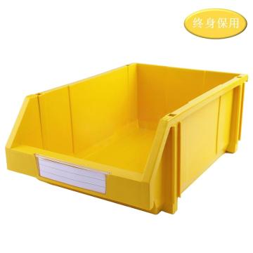 Raxwell 组立背挂斜口盒TK005，外尺寸规格D×W×H(mm):450×300×177，全新料，黄色(标签牌1+标签纸1+立柱4) RHSS4522