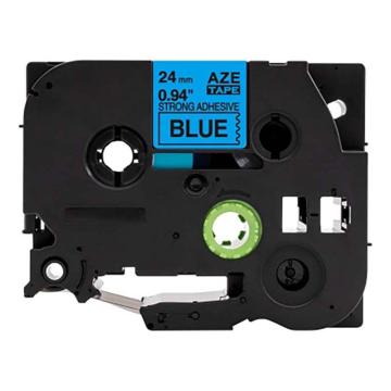 功成狮 强粘性标签色带，AZE-S551GCDY0277 宽度24mm 蓝底黑字，适用于兄弟TZA系列标签机 GCDY0277