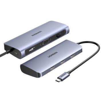 绿联 Type-C7合一扩展坞USB-C转HDMI/VGA转换器 CM256 60557