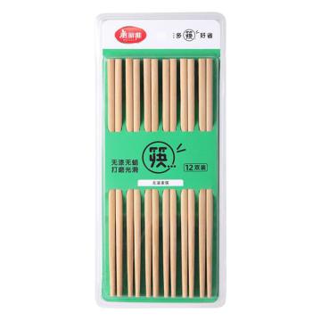 美丽雅 竹筷竹筷子无漆 长24cm 12双装 HC087125