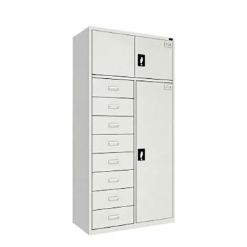 Raxwell 佰斯特联名 防静电工具柜，(上钢制双开门柜，下8抽单开门柜)，钢板厚(mm):1，CH-18-10E，不含安装 RHSA0011