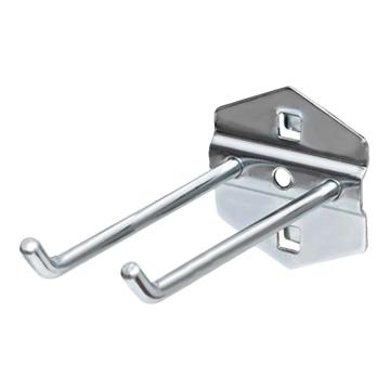 功成狮 双斜挂钩，适用孔距10*10mm，孔边距28mm，孔中心间距38mm的挂板150mm GHWT0006