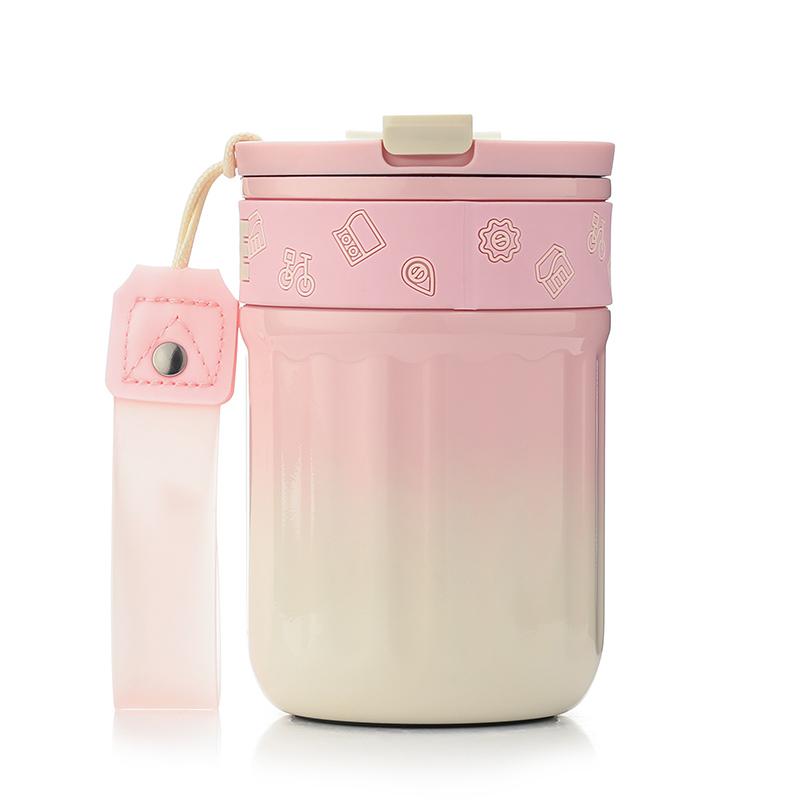 COSTA 罗马咖啡杯（小）一香槟白420ml/内316不锈钢 外304不锈钢 HC03JPB-14-B