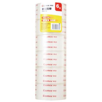齐心 超透封箱胶带48mm*60y(6卷/筒) JT4806-6透明
