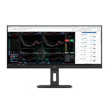 AOC 显示器34英寸21:9带鱼屏 IPS窄边框 广色域 HDR Mode技术 TUV爱眼低蓝光不闪股票 Q34P2