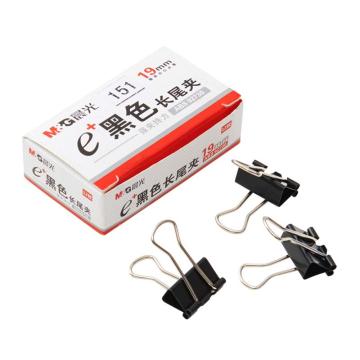 MG Eplus黑色长尾夹19mm（盒装） ABS92730
