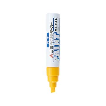 UNI 三菱斜头粗字宽头工业油漆笔粗4mm-8.5mm（6支/盒） PX-30黄色