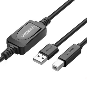 绿联 USB2.0打印线带放大延长器 10m US122（10374）