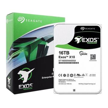希捷 企业级硬盘256MB 7200RPM CMR垂直 SATA 希捷银河Exos X18系列 ST16000NM000J 16TB