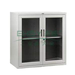 中阳 玻璃开门矮柜-2900宽*400深*750高 0.7mm厚度 灰白色 CAB-BK-7*