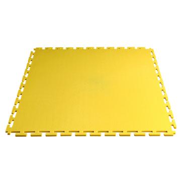 SIGCESS 方块地垫 60X60CM厚度6.5MM；明扣燕尾式 皮革纹 黄色
