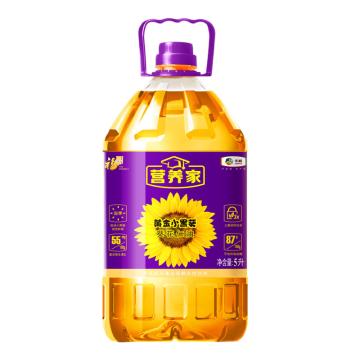 福临门 食用油营养家黄金小黑葵 葵花仁油5L/桶