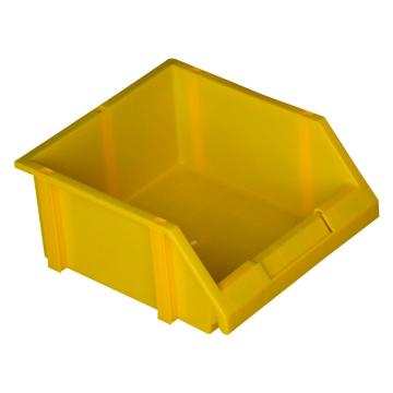 Raxwell 组立背挂斜口盒，外尺寸规格D×W×H(mm):250×220×120，全新料，黄色(标签牌+标签纸+立柱) RHSS4477