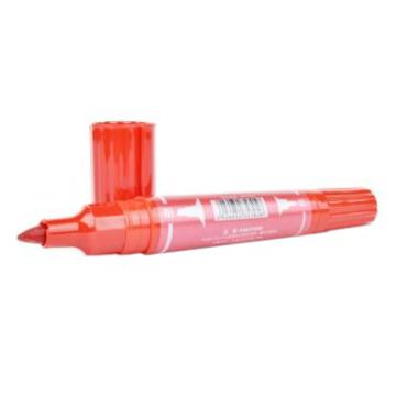 齐心 记号笔大双头油性 细头2mm粗头6mm 10PCS/盒 MK803红