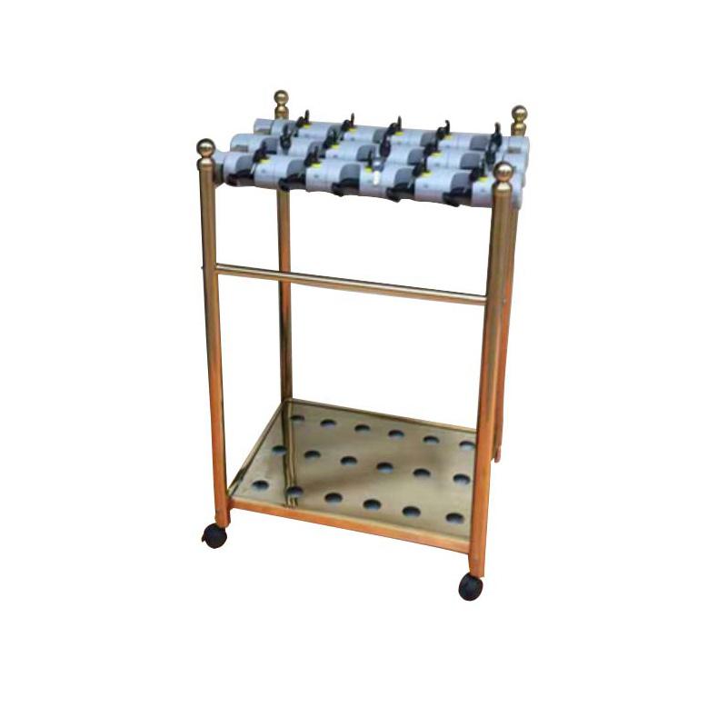 月桐 雨伞架钛金商用收纳架配伞加高款15头大锁头 57×50×100cm 锁孔宽3.5cm YT-XD0303