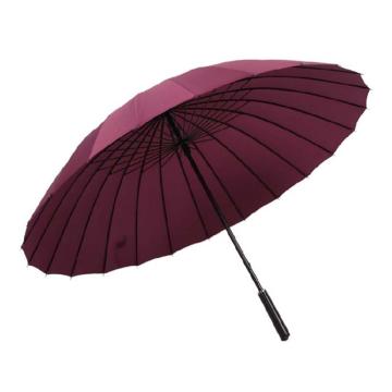 三极户外 24骨雨伞长柄雨伞 TP7017 酒红色