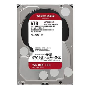 韦度 机械硬盘6TB NAS硬盘 WD Red Plus 西数红盘Plus 5400转 256MB SATA CMR WD60EFPX