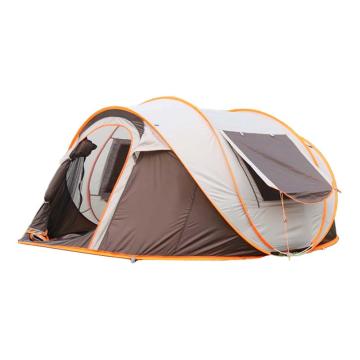 三极户外 免搭建便携露营自动帐篷 TP2639 咖啡色5-8人,280*200*120cm