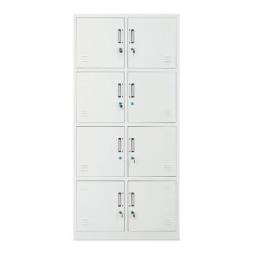 HiBoss 八门更衣柜铁皮柜储物柜员工柜寄存包柜鞋柜850*390*1800mm GJSP-89