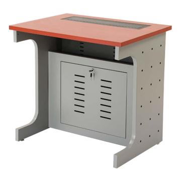 中兴 升降电脑桌单联升降式电脑桌钢制 800*600*750mm 红棕色 ZXDNZ-10